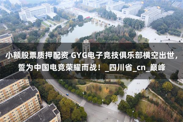 小额股票质押配资 GYG电子竞技俱乐部横空出世，誓为中国电竞荣耀而战！_四川省_cn_巅峰