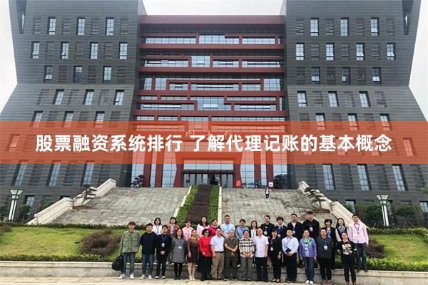 股票融资系统排行 了解代理记账的基本概念